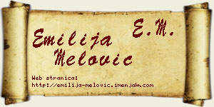Emilija Melović vizit kartica